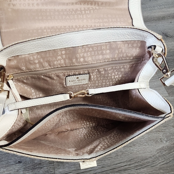 Kate Spade Laurel Wesley Place Leather and Tweed Satchel - Picture 12 of 15